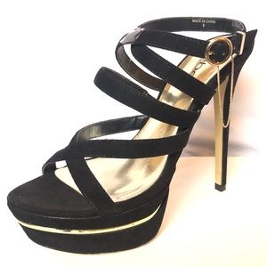 Suede Strappy Stiletto Heel